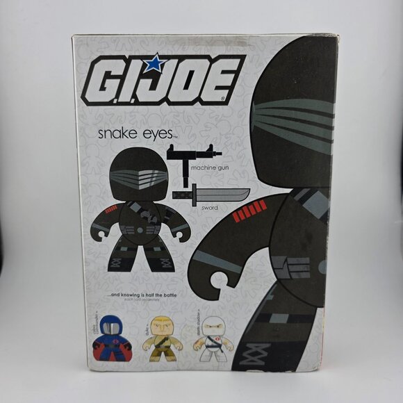 Hasbro Mighty‎ Muggs G.I. Joe Snakes Eyes w/Machine Gun & Sword Vinyl Figure NEW - Picture 2 of 8